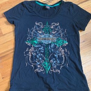 Harley Davidson T shirt Black/Green